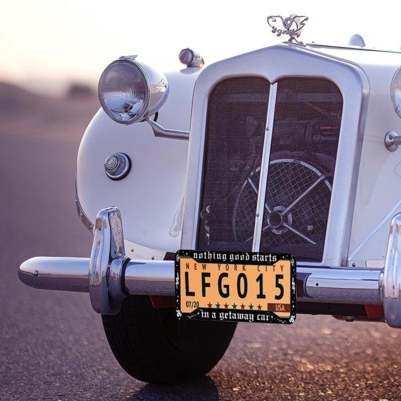 License Plate Frame for Car, Car Plate Frame with Screws for Standard Us Canada License Plate Holder, Stainless Steel Car Accessories 12x6 Inch