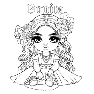Cute Chibi Mexicans Coloring Book:: Bold and Easy Kawaii Chibi Characters Mangaset Comic Book Comicbook