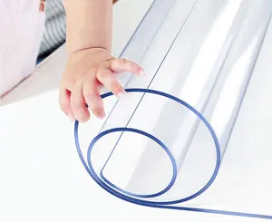 14X24 in Office Desk Blotter Mat Clear Plastic Table Protector Cover Pad PVC Transparent Topper Surface Proection Pad anti Scratch Table Mat Glass Dinner End Waterproof Easy Clean Wadrac