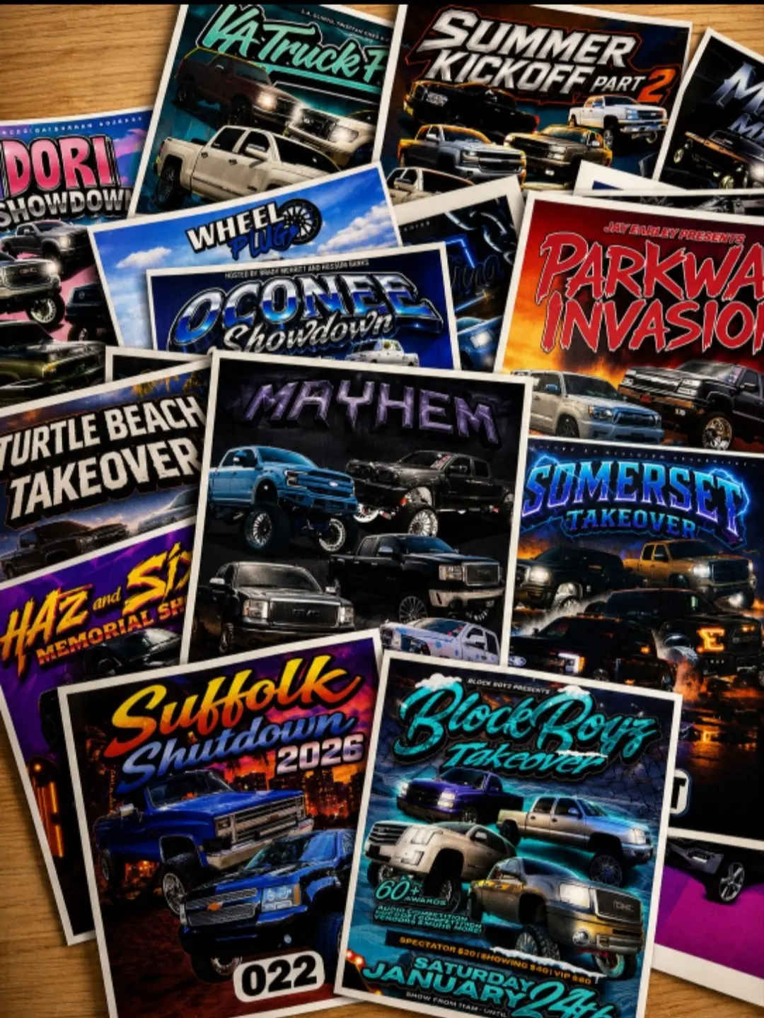 Truck Show Sticker Mystery Pack - Vehicle Accessories, Automotive Car Exterior Truck Decals Bundle