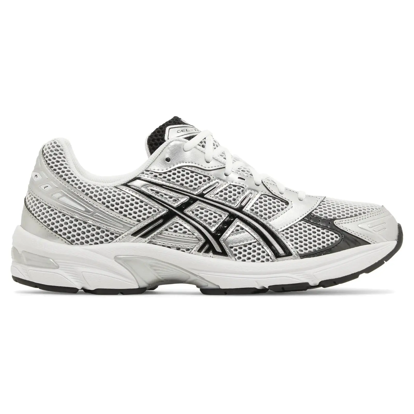 ASICS Gel-1130 Brand New & Original Men's Running Shoe (1201A933-100) - White, Black, Silver, Grey, Pink Metallic, US M 10, Chunky Mesh, Laced, All-Day Wear, Breathability, 100% Authenticity Guaranteed Athletic Trainer, Lace-Up, Male
