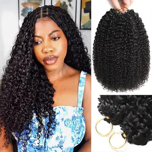 Asakiss Crochet Human Hair for Miracle Knots Boho Braids Knotless Kinky Curly Pre-Separated, 50g/Pack 40 Strands/Pack Time-Saving Burmese Curly Water Wave Crochet Hair Extensions 4-5 Packs for Full Head Lightweight Protective Styles Vacation Hair