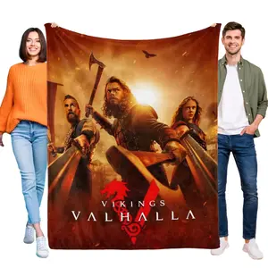 Throw Blanket for Vikings: Valhalla Bed Couch Soft Warm Flannel Blanket for Kids Boys Girls Gifts Home Decor 50x60 Inch