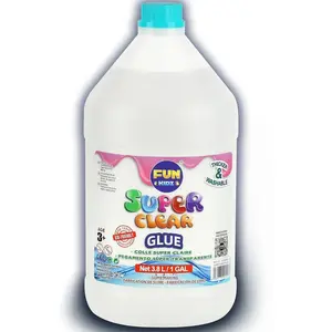 Super Clear Glue 1 Gallon, FunKidz All Purposes School Home Projects Liquid Glue Great for Slime Making Supplies Washable Non-Toxic Use for Arts & Crafts Wood Paper Cardboard