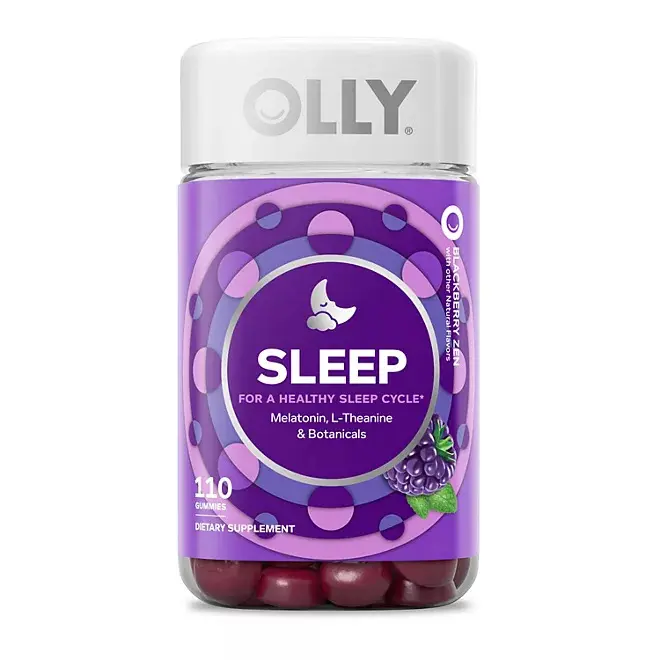 OLLY Restful and Healthy Sleep Cycle Support, 110 Gummies, Blackberry (110 ct.) Healthcare Supplement