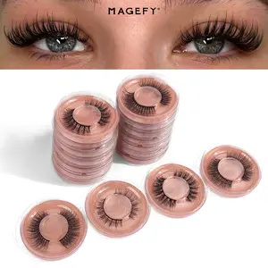MAGEFY 20 Pairs Natural Cross False Eyelashes Set, Slim Wispy Manga Style Lashes for Everyday Makeup, Lightweight Strip & Cluster Lashes, Travel-Friendly Beauty Essentials