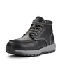 SUREWAY Men's Work Boots Brown Black | Lightweight Casual Wedge Soft Moc Toe - Comfort Insole, Oil/Slip Resistant, Construction Industrial Safety Working Boots