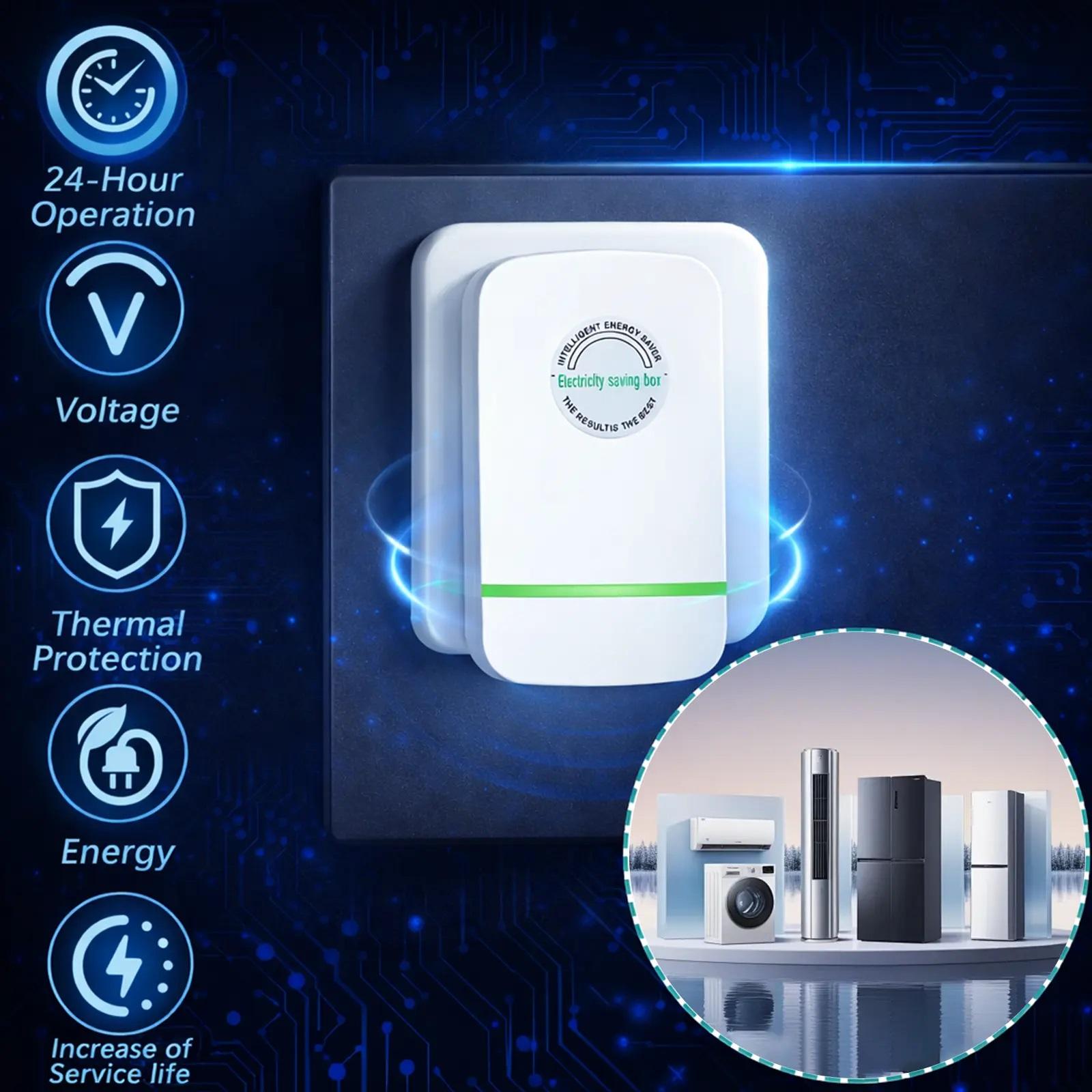 Smart Energy-Saving Plug-In Device - Socket with Voltage Optimization, Surge Protection, Temperature Regulation, Compact Plug-and-Play Design for Home Office Use (Sports & Outdoor Leisure E-Sports Compatible)