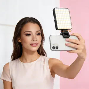 2026 Newly Upgraded 128 LED Magnetic Selfie Light: 3 Color Modes with 10-Level Brightness, Enhanced 128 Beads for Brighter, More Natural Colors – Clip-On & Magnetic Design, Multi-Functional Base for All Scenes/Devices, Ideal for Selfies, Videos & More