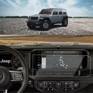 for 2024 2025 Jeep Wrangler JL 12.3” Screen Protector & Wrangler 4xe and for Jeep Gladiator 12.3" Touchscreen 6H PET Clear Car Screen Protection