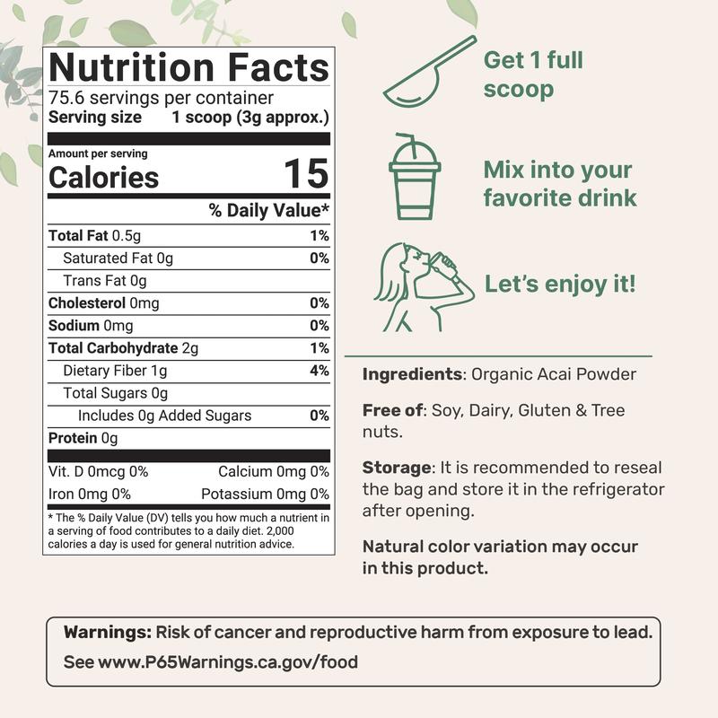 Micro Ingredients Organic Acai Berry Powder, 8oz