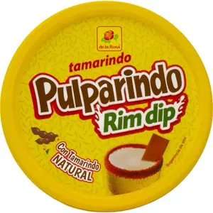 De La Rosa Pulparindo RIM DIP Mango & Tamarind Flavor 250g Jar - Real Fruit Sweet Treats from Mexico