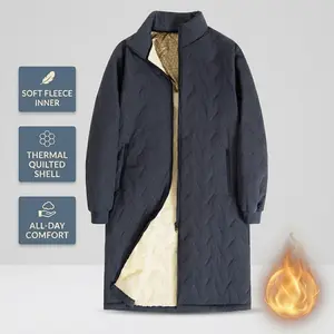 Long Quilted Winter Coats for Men with Fleece Lining for Extra Warmth & Protection against Harsh Cold