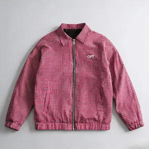 Men’s Plaid Turn-Down Collar Jacket, American Vintage Casual Outerwear