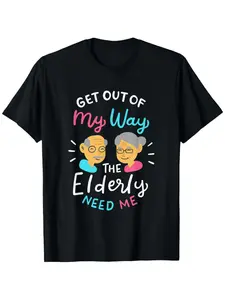 Funny Senior Caregiver Life Elder Caregiver Elder Caregiver T-Shirt, PLUS SIZE
