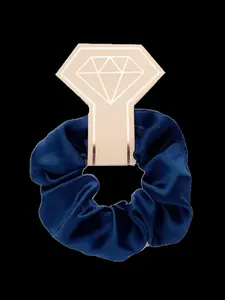 Satin Scrunchies Hair Bands, Solid Color Elastic Hair Ties for Women, Elegant Design Elegant High Stretch, Perfect for Any Occasion, Prom Hair Accessories, Bridesmaid,Business Casual Wear  Gift Navy Blue