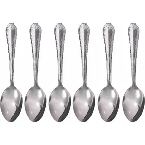 Stainless Steel Dinner Spoons Flatware Silverware Cutlery Soup Utensil Set 6 pack Tableware