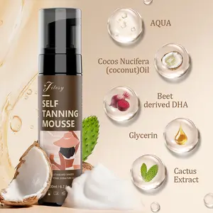 Self Tanner Mousse, Sunless Tanning Foam for Face & Body Bronzer, Quick Drying Self Tanner for Natural Streak-Free Looking, Self Tanning Mousse for All Skin