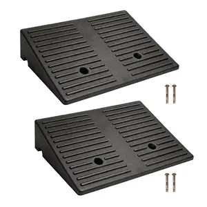 Rubber Driveway Curb Ramp (2-Pack, 7000lb Capacity) - 2.8-7.5 Inch Curb Ramps for Cars,Truck/Auto/Vehicle Ramps for Lowered Vehicles