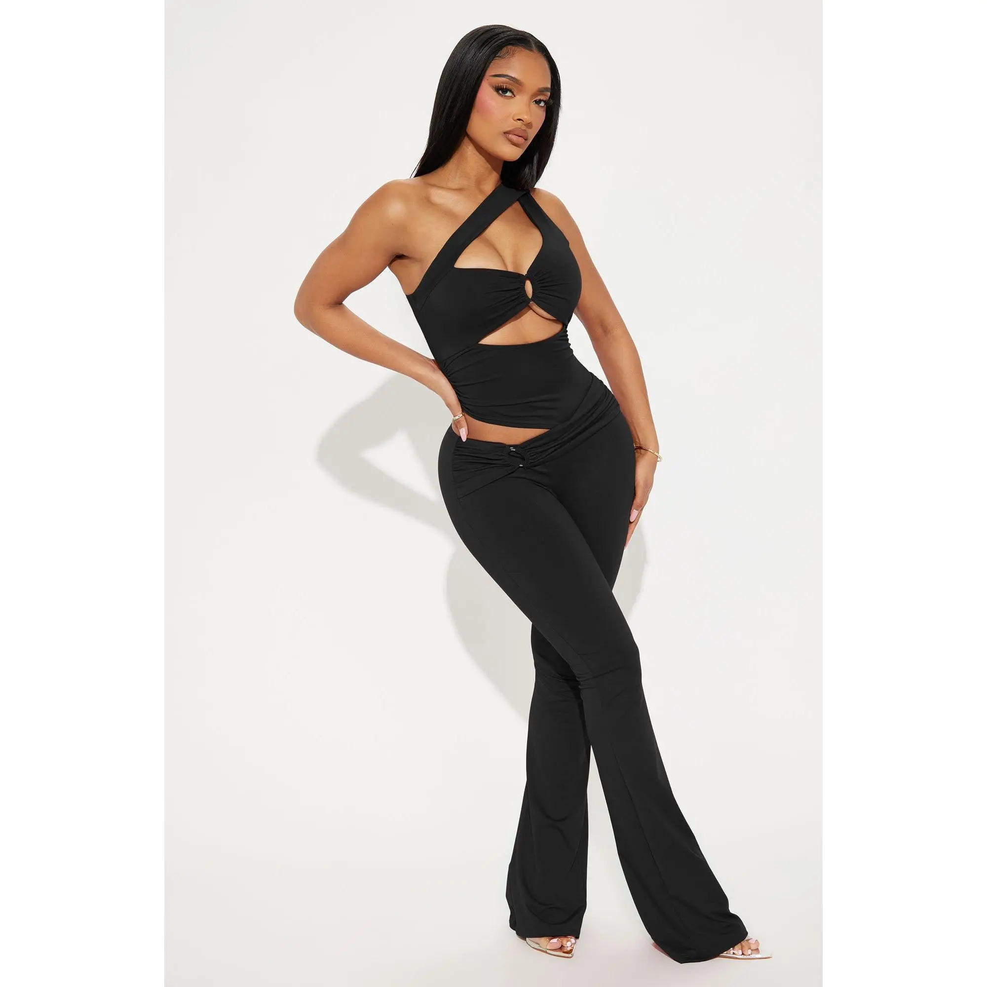 Lara Cut Out Jumpsuit - Black