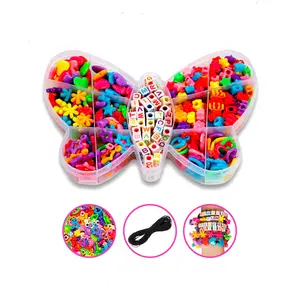 DIY Assorted Colourful Bracelet Bead Kit (400/box) for Beading, Bracelets, Necklace, Jewelry, Art & Crafts. Gift For Kids and Adults.