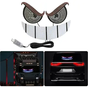 Devil Eyes Light for Cars,Devil Eyes Light for Windshield,USB Plug and Play Car Eyes LED Light with 11 Modes,Dynamic Devil Eyes Car Lights,Eye Lights for Cars Windshield