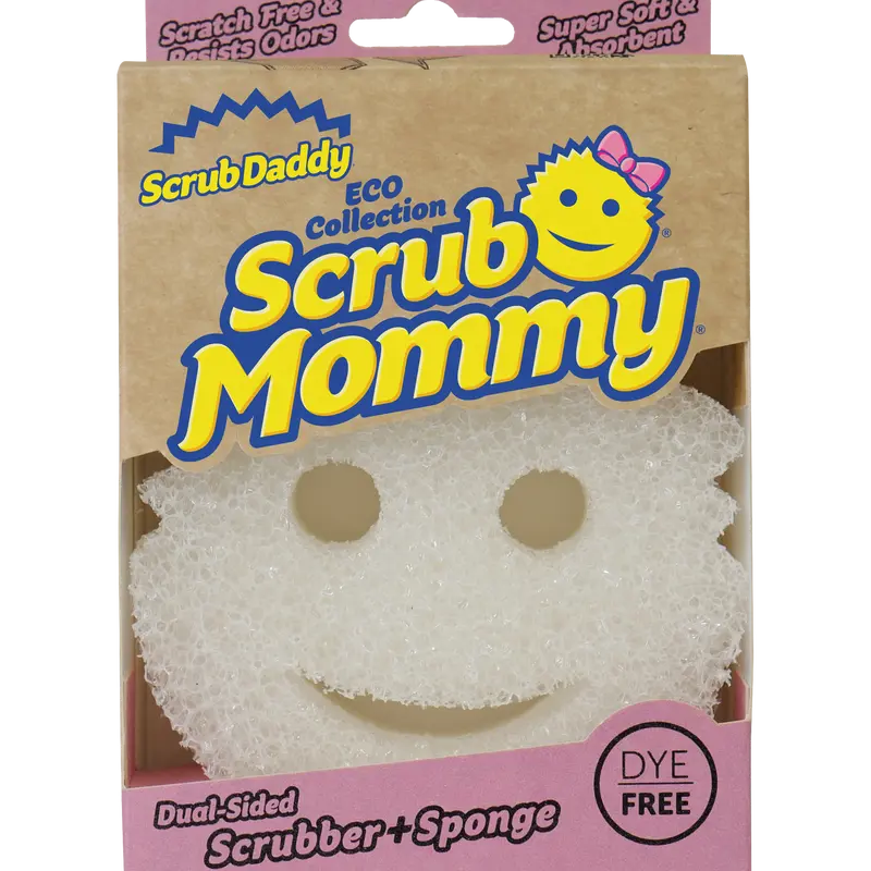 Dye-Free Scrub Mommy Sponge (1ct) - FlexTexture Dual-Sided Design