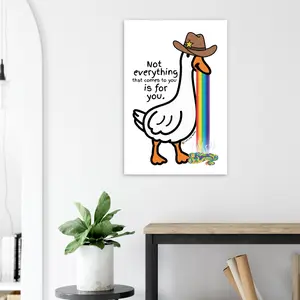 Papa Goose Artistic Print, Home Decor Wall Art, Bird Wall Arts Fine Art Poster, 60x90 cm/24x36 in
