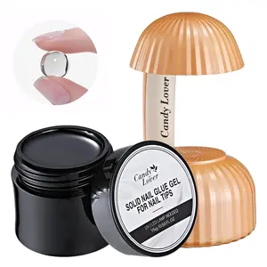 Candy Lover Solid Nail Glue Gel (8g) with 18W Mini UV LED Lamp Polish Cutics Manicure Base Top Coat