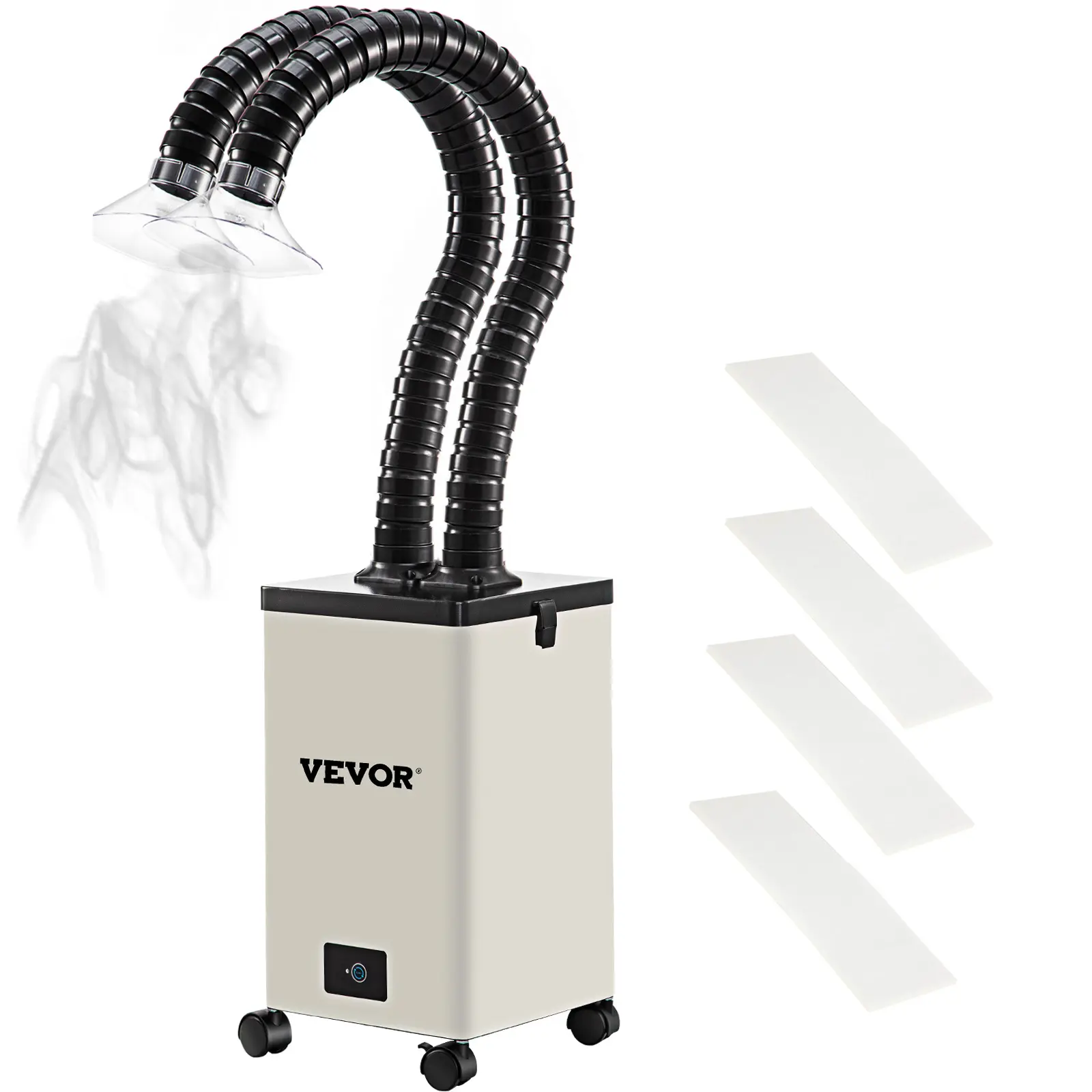 VEVOR Portable Solder Fume Extractor, 150W 165CFM DC Motor Soldering Smoke Absorber with 3-Stage HEPA Filters, 3-Adjustable Speeds Purifier, 11x11x16.9 in Small Footprint Compact Design for Home DIY Soldering, Engraving