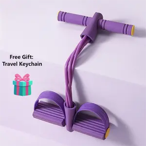 Portable Resistance Pedal Band - Elastic Pedal Resistance Rope with Soft Foam Handle for Indoor Daily Stretching & Home Use