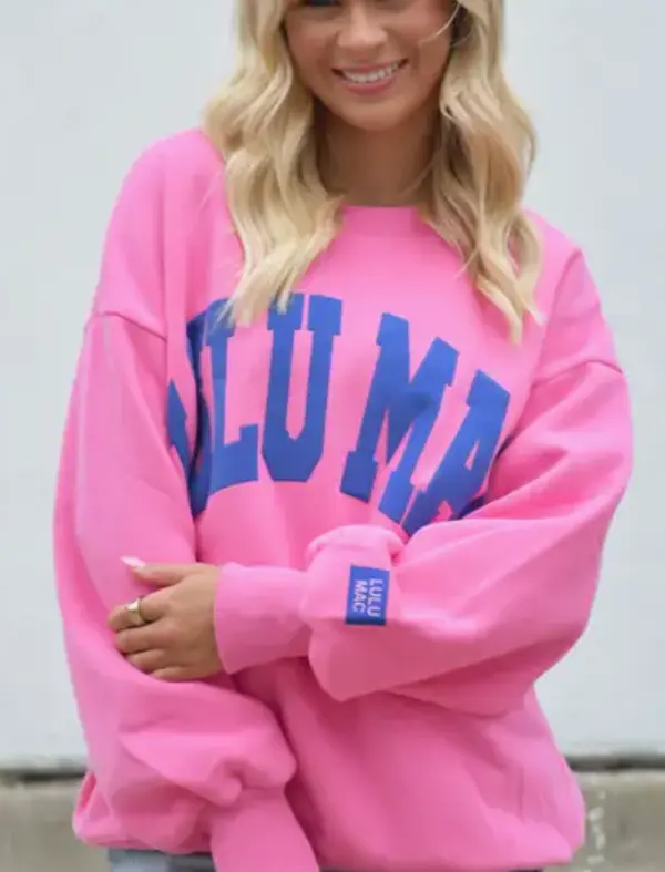 LULU MAC - Pink with Blue Sweatshirt