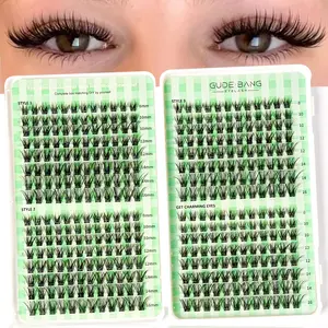 384PCS false eyelash cluster-thick and light anime eyelashes, slender and soft, Lightweight, easy DIY eye makeup at home, suitable for all eye types, novice home extension, daily stage makeup, parties and gifts