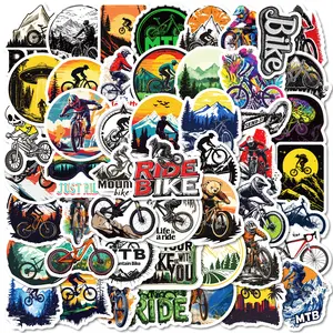 50pcs New Cool Outdoor Mountain Bike Graffiti Series Stickers, Car Decorative Decal Sticker, Suitable for Faith Based Designs Such As Scrapbooks, Diaries, Laptops, Water Bottles, Cars, Etc., As Gifts with Positive Information