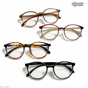 Round Frame Blue Light Blocking Computer Glasses for Men And Women, Optical Eyewear with Protective Lenses for Work Study Gaming And Daily Use