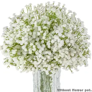 Baby Breath Artificial Flowers Pack of 100 PCS Fake Babys Breath Gypsophila Flowers Bulk Realistic Artificial Flowers Bouquet Flores Artificiales para Decoracion for Wedding Party Home Decoration Decorative Flowers Bouquet