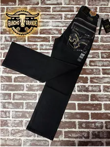 Ace- P1475 Men's Western Cowboy Jeans Straight Fit Boot Cut / Pantalon Vaquero  para Hombre Diseno Moderno