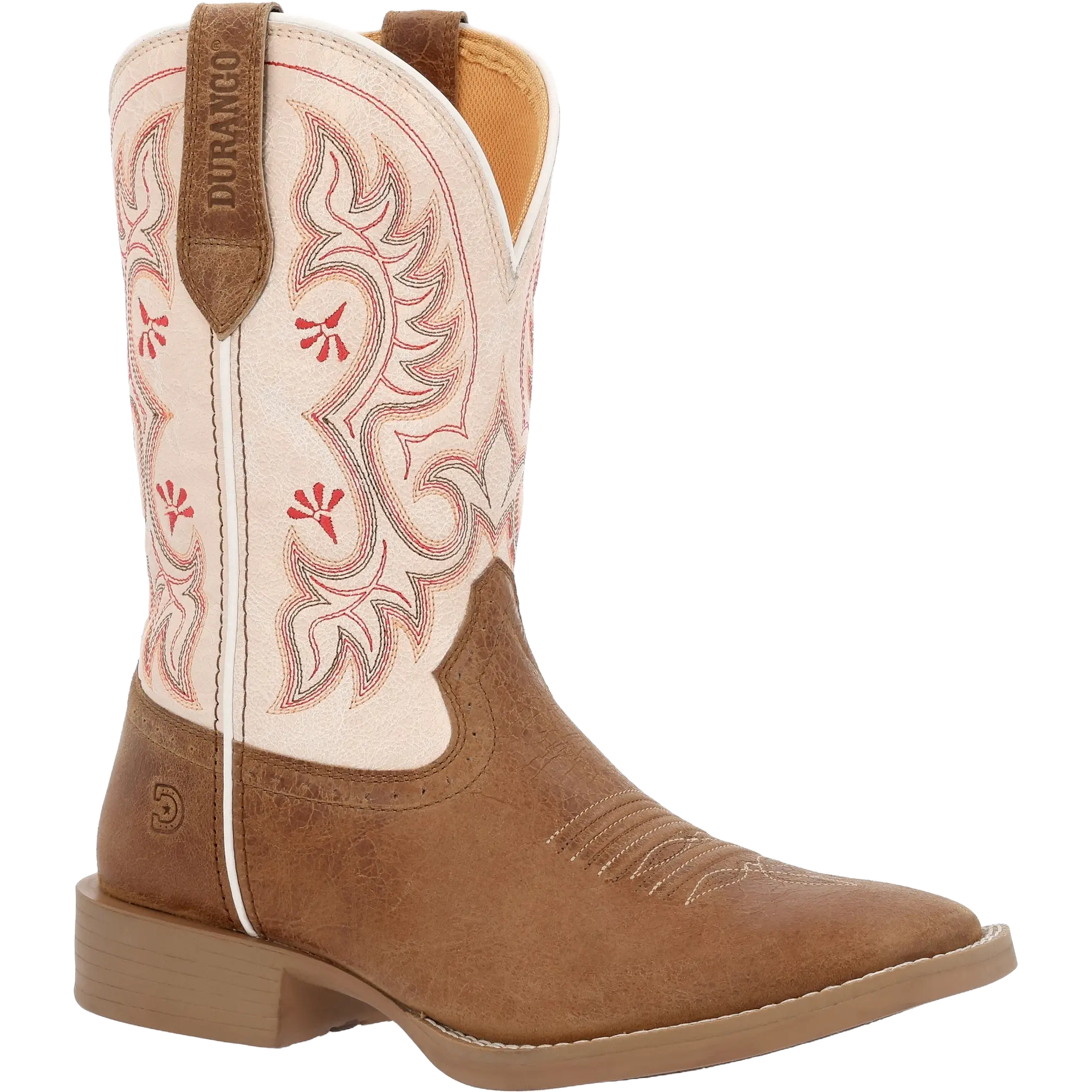 Durango Ladies Westward™ Embroidered Brown & Cream Western Boot DRD0482