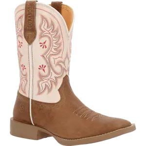 Durango Ladies Westward™ Embroidered Brown & Cream Western Boot DRD0482