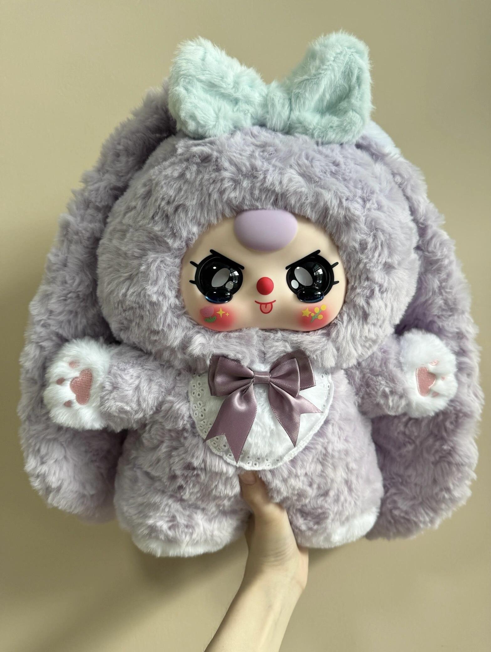 Baby Three-Sugar baby 400% V4 Plush toy doll ，Stuffed Anima，Backpack or clothing decoration，Soft Furry Collectibles，Stuffed Animal，Bunny Plush Dolls
