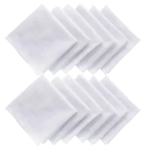 Men's handkerchief, soft white handkerchief