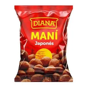 3 PCK MANÍ JAPONES 122gr ROASTED PEANUTS WITH SOY SAUCE FLAVOR DIANA FROM GUATEMALA