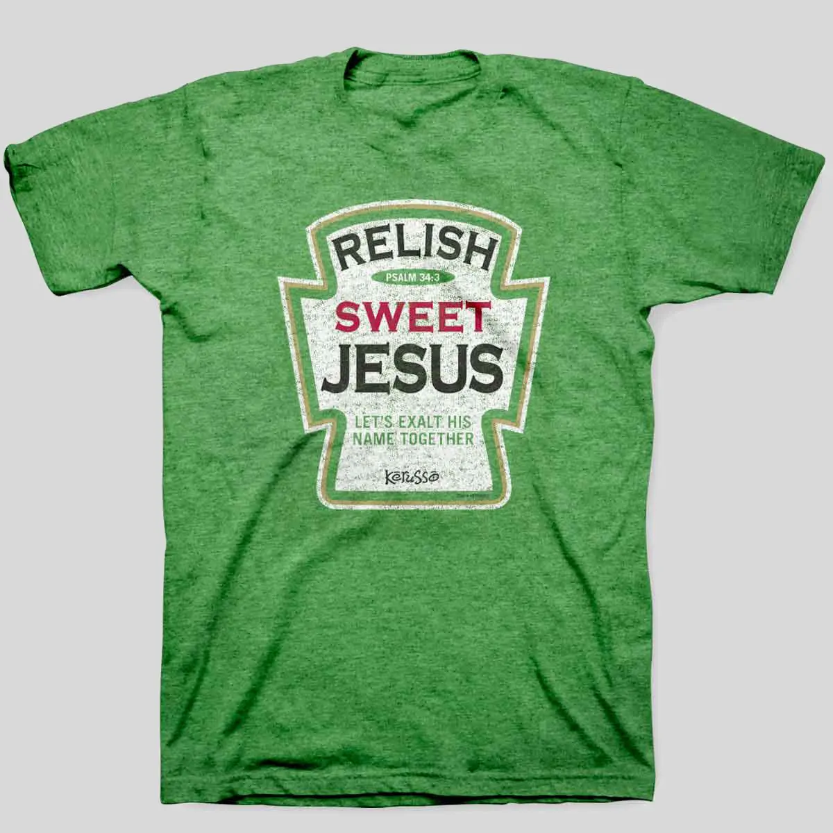 Women's Kerusso Christian Short-Sleeve Casual Polyester T-Shirt with Hem Detail, Women's Top
