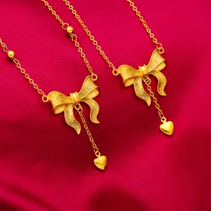 Euro Coin Princess Chain Set O Bead Necklace Wedding Hot-Selling Heart Tassel Bow Necklace for Women jewelry motivational gift gold fashion beautiful design link exquisite hip hop jewelry unisex luxury quality high shiny basic elegant statement