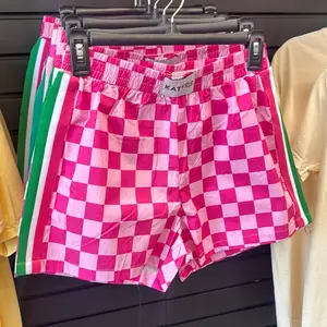 Pink Checker Katydid Boxer Style Shorts