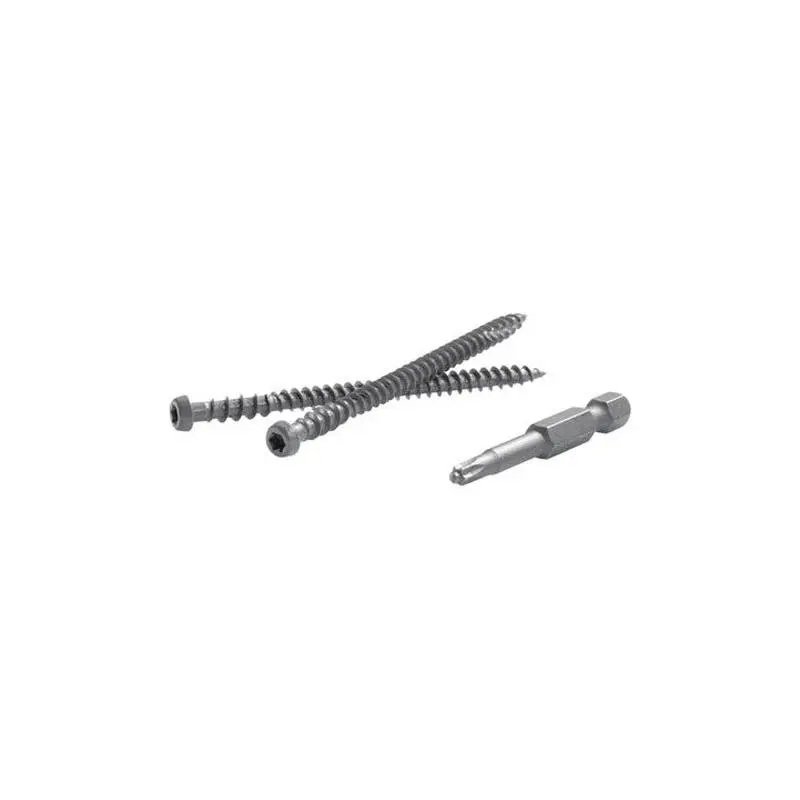 Fastenmaster TrapEase Composite Deck Fasteners, 2-1/2 in., Saddle Head, Coarse Thread, Corrosion and Fade Resistant, Ace Hardware, Screws, Carbon Steel, Star Head, Self-Tapping, 75 Per Box