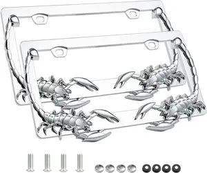 2-Pack License Plate Frames - License Plate Covers,Universal  Tag Holder Cover Tag Frame for License Plate for Front and Rear  Tags