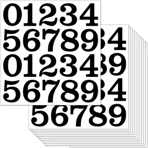 200 count Mailbox Numbers for Outside, Vinyl Numbers Stickers Mailbox Number , Self-Adhesive  Numbers for Mailbox Window Door  Address Number (Black, 2 inch)