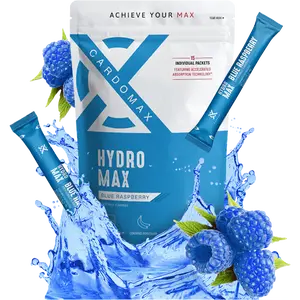 HydroMax Electrolyte Drink Mix – Blue Raspberry Hydration LIQUID Packets – Workout Recovery  – 15 Liquid Sticks with Potassium & Magnesium – Rapid Hydration & Recovery – Zero Sugar, Keto, Vegan Electrolytes Supplement