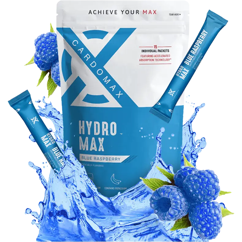 HydroMax Electrolyte Drink Mix – Blue Raspberry Hydration LIQUID Packets – Workout Recovery  – 15 Liquid Sticks with Potassium & Magnesium – Rapid Hydration & Recovery – Zero Sugar, Keto, Vegan Electrolytes Supplement